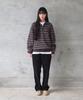 HORLISUN Casey Border Knit Pullover Melange Brown