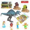 Spinosaurus Dinosaur Baby Toy Set with Minifigure Scene - 12-Piece Children's Dinosaur Simulation Model