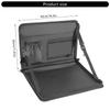Portable Folding Car Desk with Storage Pockets Vehicle Dining & Office Tray for Eating & Working in SUVs & Large Cars