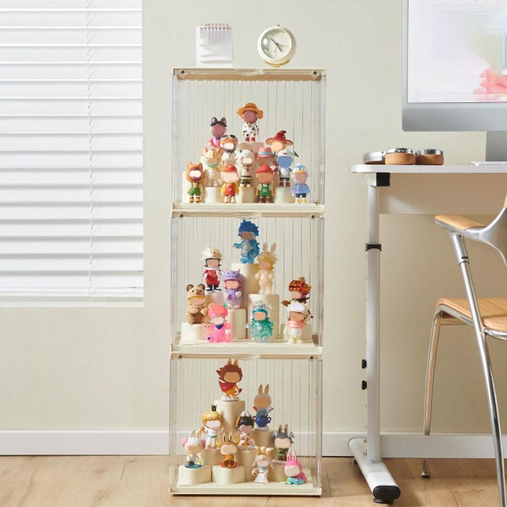 Clear Showcase for Figures, Storage Container, Display Stand