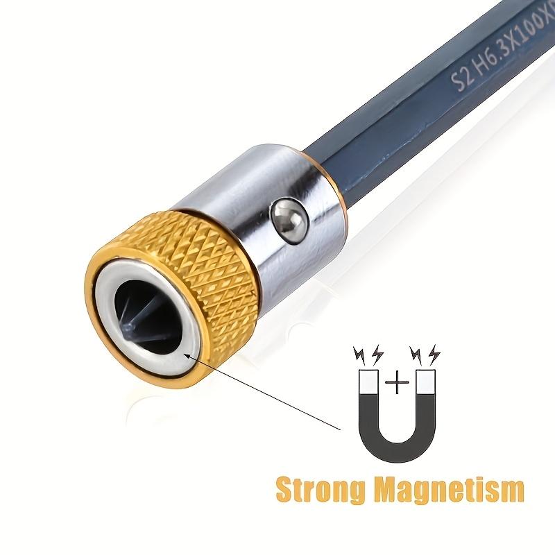 Clearance_Magnetic Ring Cross Phillips Screwdriver Bit Holder 6.35mm 1/4 Universal Alloy Anti-corrosion Strong Magnetizer Power