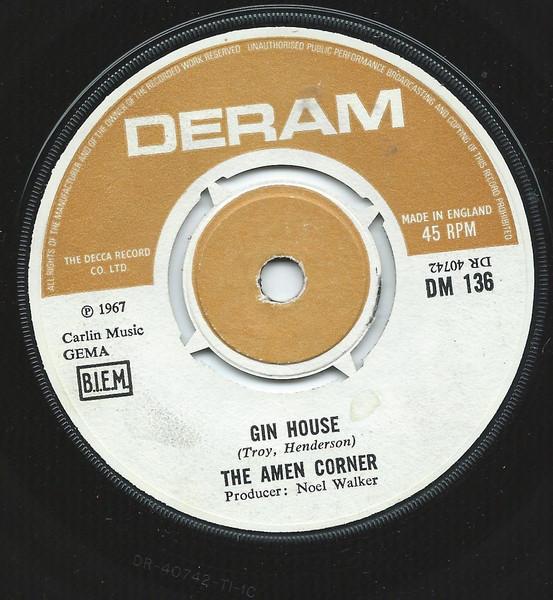 

7-дюймовий запис AMEN CORNER Gin House DM136 DERAM 1967 UK Rock Вживаний