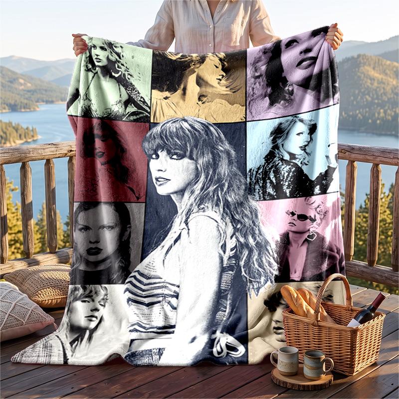 Warm Flannel Throw Blanket,Taylor Swift Lightweight Cozy Blanket For Bed Sofa And Daily Use