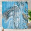 Marble Shower Curtain, Modern Abstract Bath Curtain for Bathroom Bathtub, Luxury Watercolor Marble Ink Shower Curtain with Hooks