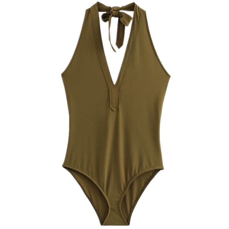 

Модный стиль 2024 Лето Новое поступление Женская одежда Легче всего сочетать V-образный вырез Открытая спина Широкая бретелька Холтер Комбинезон 1165907 Picture color L