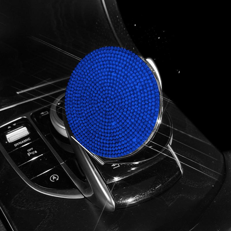 

Bling Diamond Car Cosmetic Mirror Портативное двухстороннее складное карманное зеркало для макияжа для женщин и девочек HD Vanity Mirror Инструменты для макияжа синий