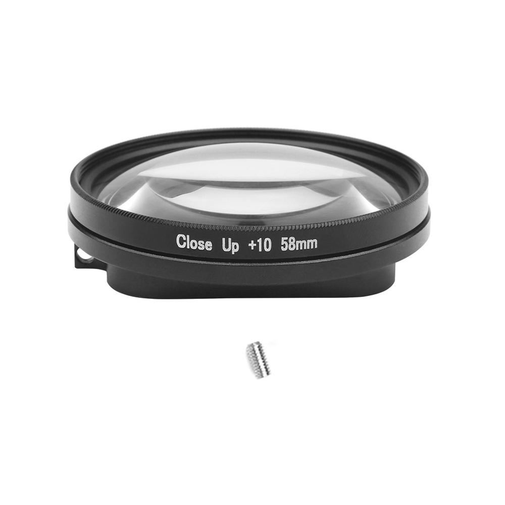 58mm Macro Lens 10x Magnification Close Up Lens for   7 Black 6 5 Black Waterproof Case for  Accessory