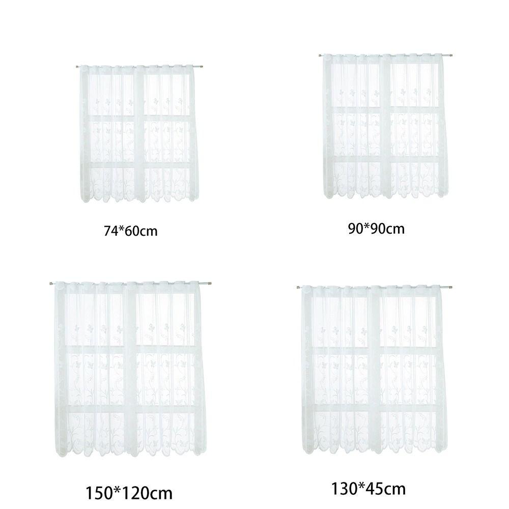 Boho Romantic White Lace Curtains DIY Flower Curtain New Tulles Drapes