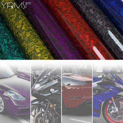Car Decorating PET Exterior Car Stickers Waterproof Self-adhesive Body Covering Flower Carbon Fiber Bubble-free Wrapping Tools