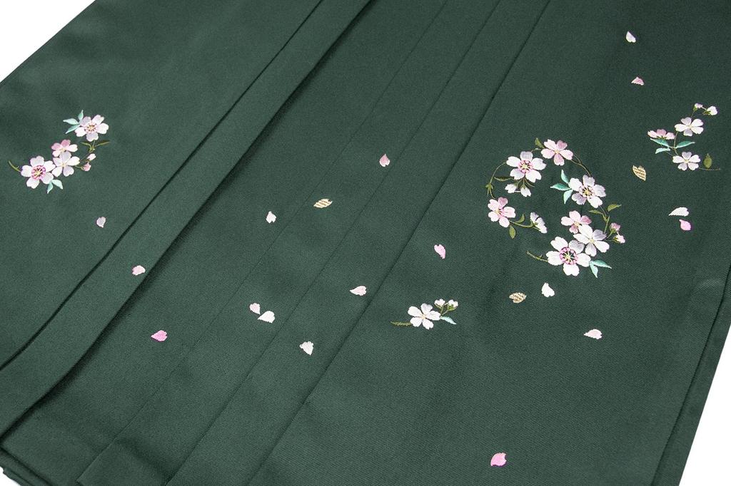 Hakama Embroidered Plain Single Item Girls [KYOETSU] (75cm, Green)