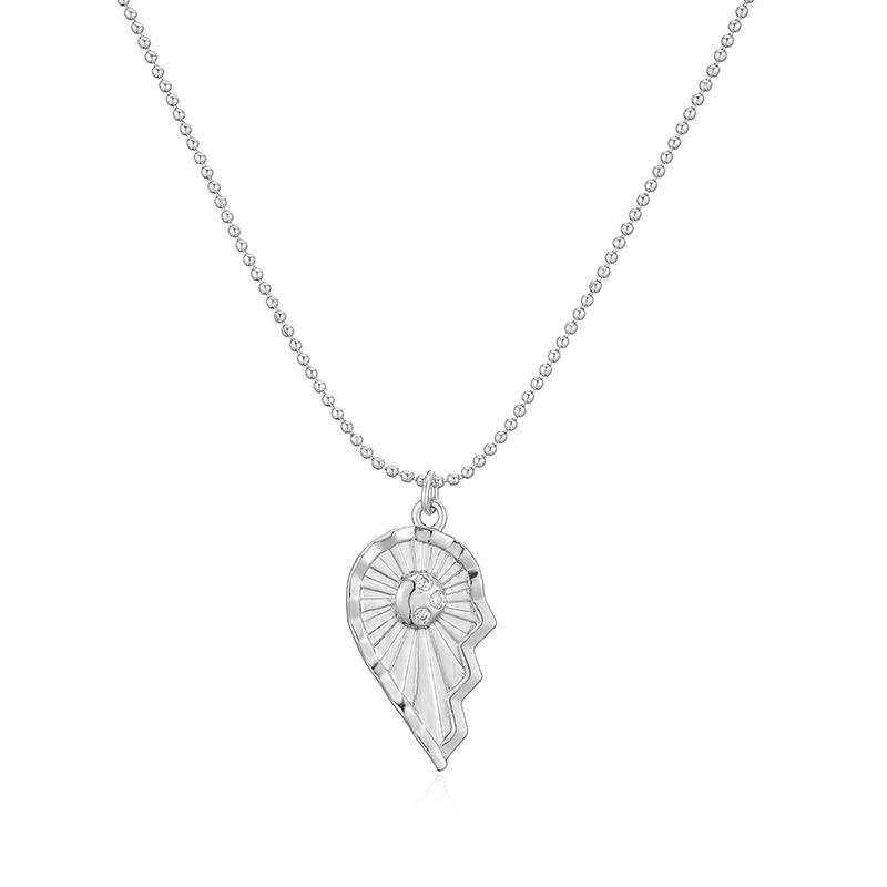 

Heart Star Day and Night Charm Pendant Brass Zircon Fashion BFF Love Couple Heart Necklace Popular Fashion Jewellery Other