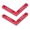 2pcs Right Angle Clamps Aluminum Alloy Material Anodized Clear Scale Red 90 Degree Positioning Tool