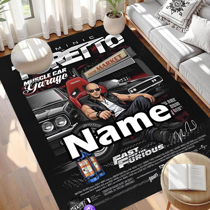 Personalizowany dywanik z nadrukiem Grand Theft Auto VI z imieniem, wszechstronny dywan do wystroju domu, do pokoju zabaw, mieszkania, na balkon, do przedpokoju, korytarza, prezent