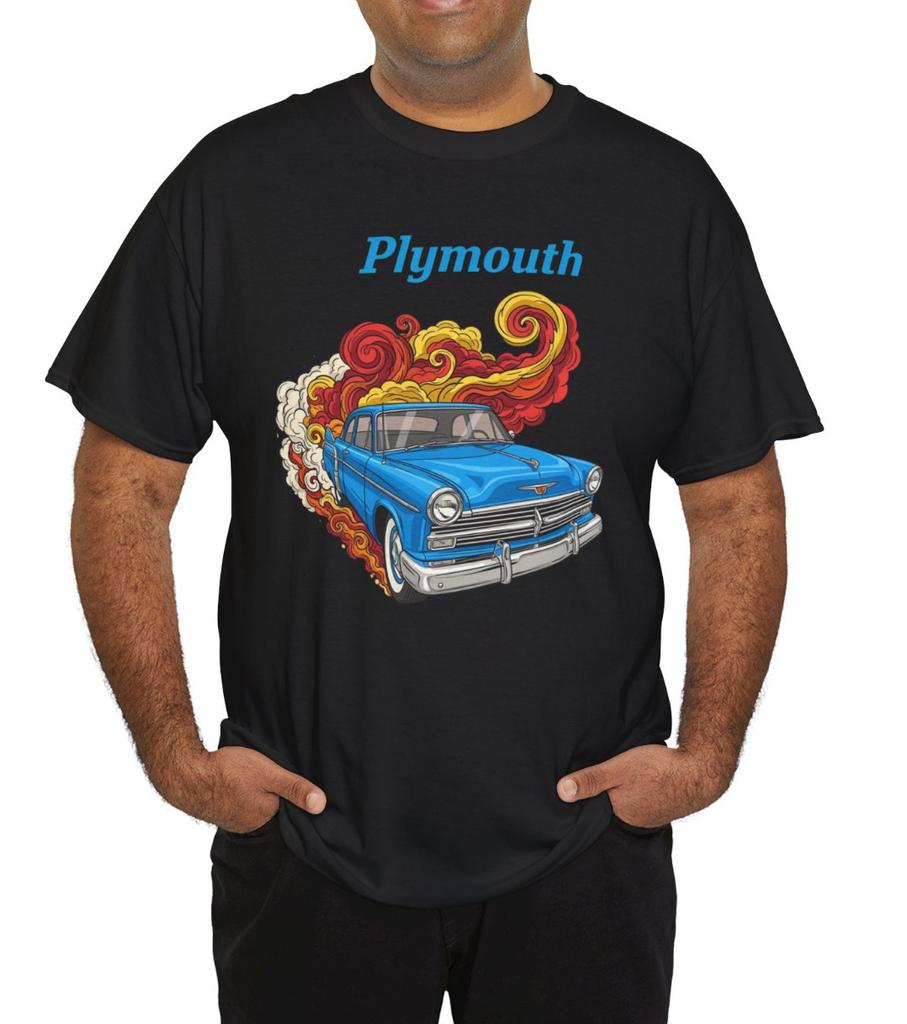 Plymouth Vintage Graphic Black Unisex Unisex T-Shirt