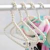 Children Home Plastic Simulated Pearl Clothes Peg Hanging Rack Organizer Pet Hanger Clothes Hanger