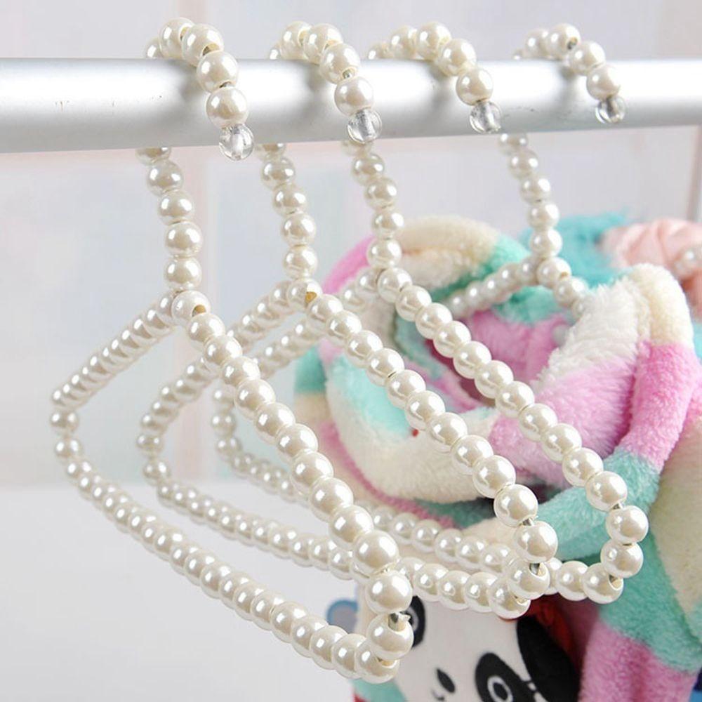 Children Home Plastic Simulated Pearl Clothes Peg Hanging Rack Organizer Pet Hanger Clothes Hanger