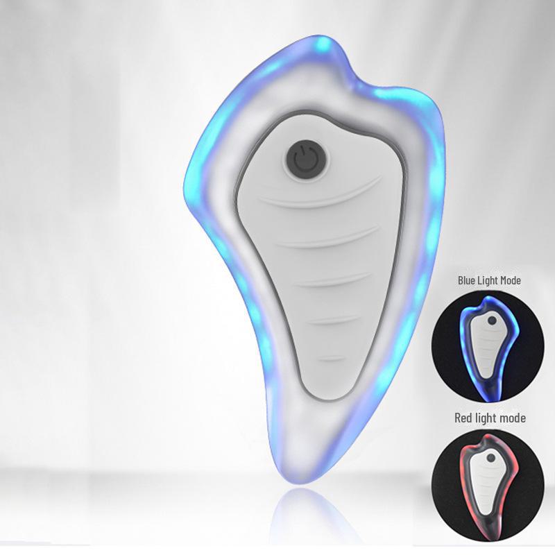 

Электрический массажер для лица: Светотерапевтический прибор для ухода за кожей с вибрацией и функцией Гуаша для домашнего использования 1 color light board