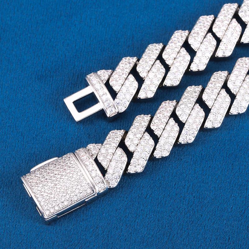 14mm Bracelet With Box Buckle High Quality Iced Out Cubic Zirconia Hip Hop Fashion Personality Jewelry For Gift Luxury Men Women