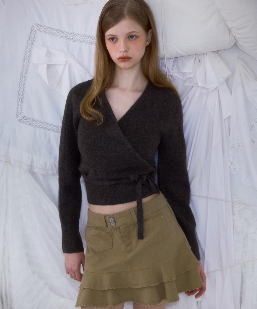 ROSEFRANTZ Muse Wrap Rib Knit [Brown]