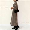 Women's Mid-Length Casual Loose Knit Dress - Pure Color, Relaxed Fit