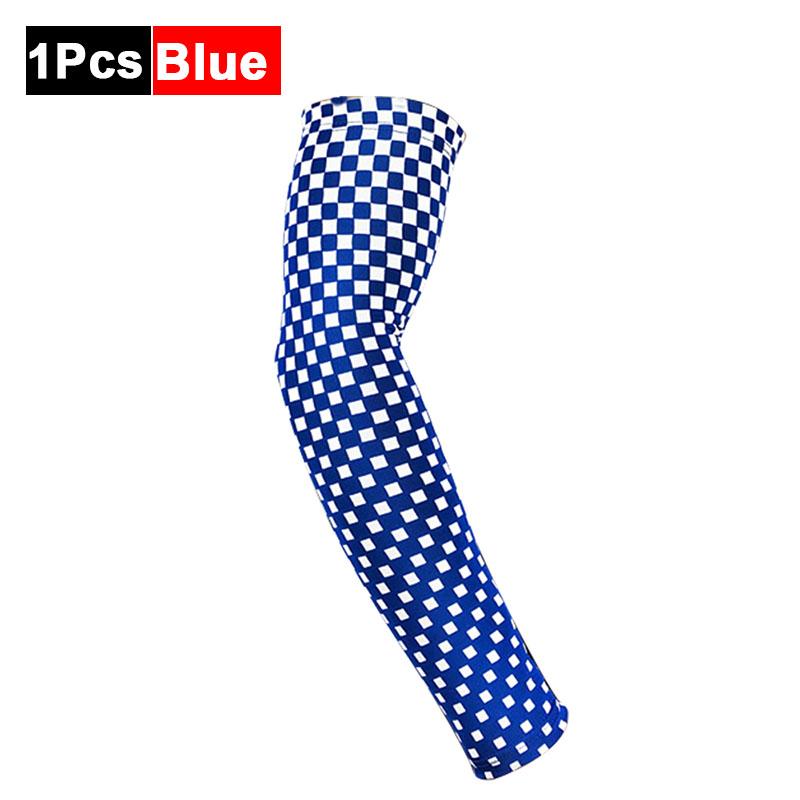 

1 шт., компрессионные охлаждающие рукава, чехол для защиты от УФ-солнца, повязка на руку, спортивные рукава для баскетбола, бейсбола, софтбола, тенниса M синий