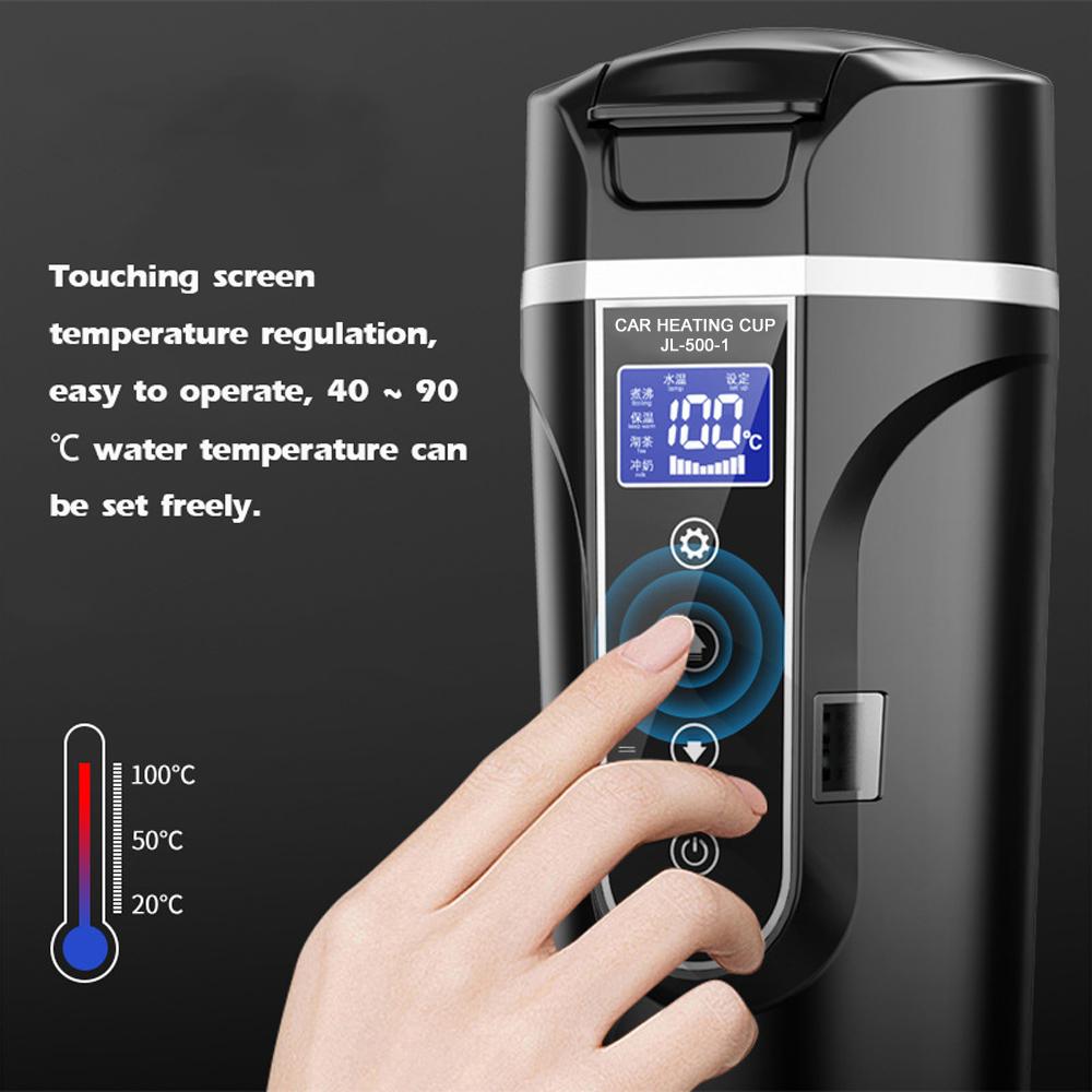 Vehicle Heated Water Cup Electric Kettle Heat Preservation 12.0V Car 24V Truck Household Vehicle Water Heaters