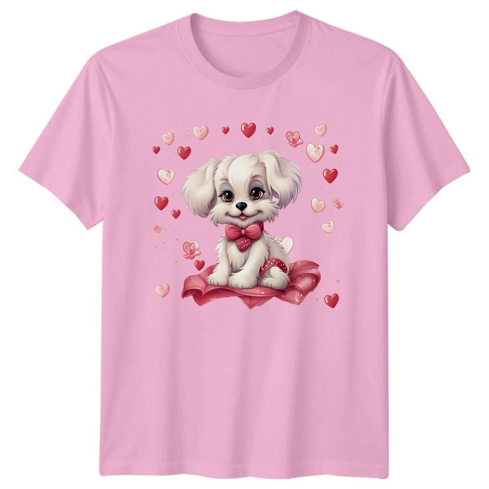 Cute Fluffy White Puppy Dog Wearing Unisexs TShirt Kawaii Dog Lover