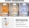 6000mAh Motion Sensor Ceiling Light 360° Wireless Rechargeable LED Shower Lights for Pantry Stairs Garage Hallway Night Light