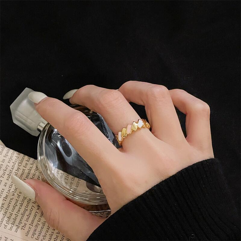 Xiaoxiangfeng Color High-End Sense Fashion Niche Temperament Open Ring Dopamine Dripping Index Finger Ring