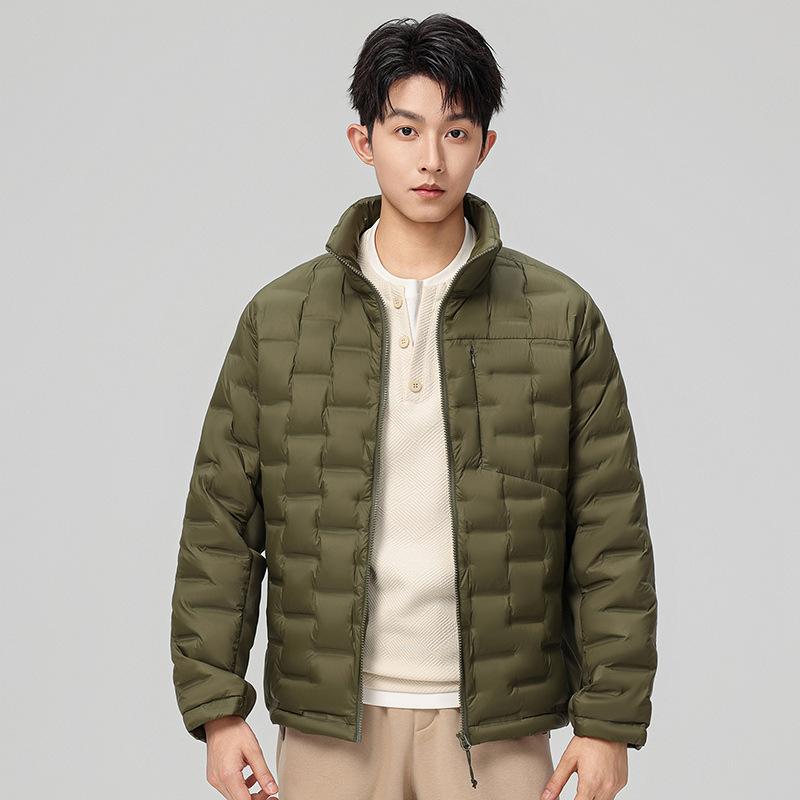 Autumn and winter new stand-up collar light down jacket couple with the same white duck down casual fashion warm light jacket