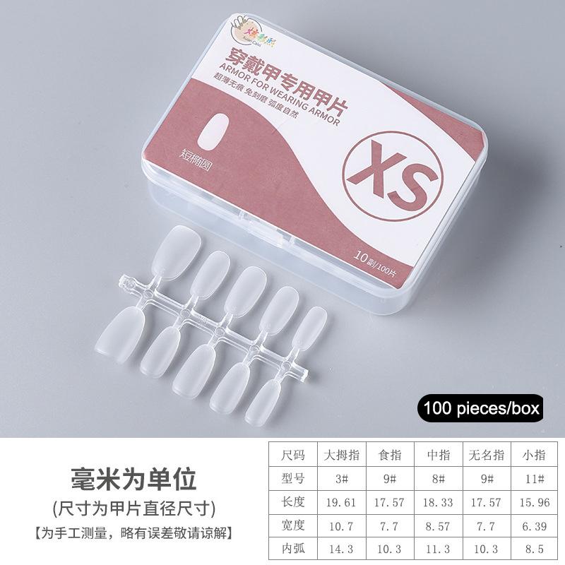 

100 Pcs Press On Nail Tips Full Cover Ultra-Thin False Nails Patches Gel Nails Extension System Clear Fake Nails Art Accessories A22