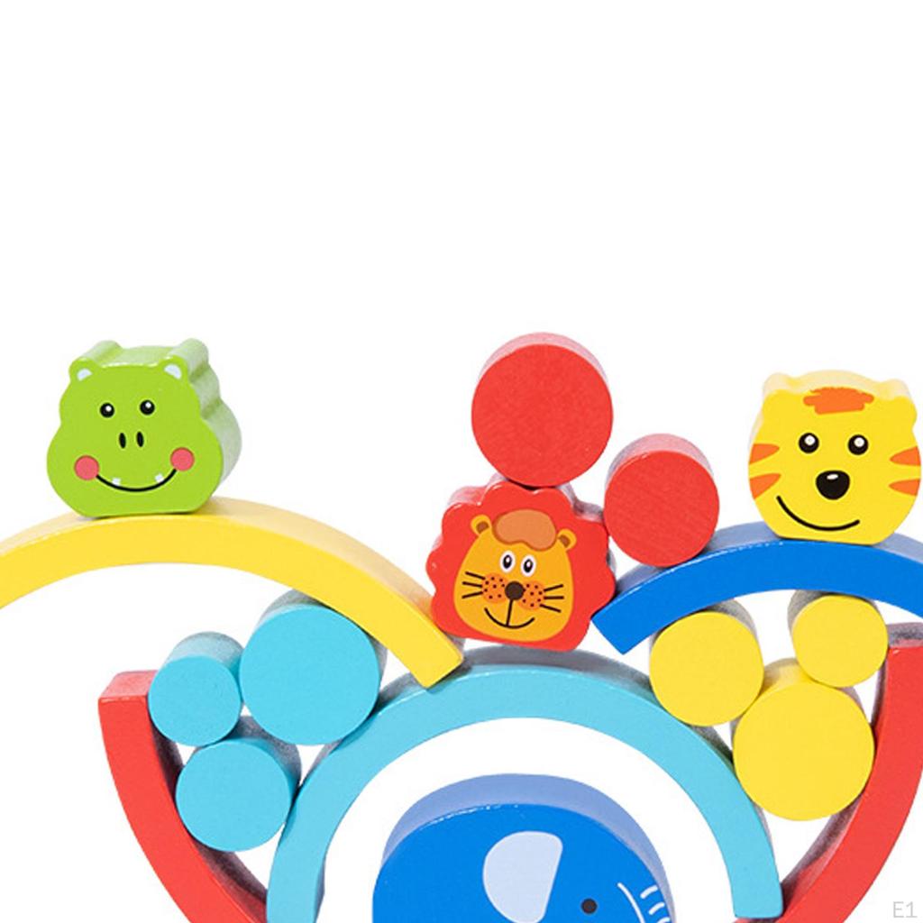 Montessori Wooden Balance Toys Stacking Animals for Boys Holiday Gifts