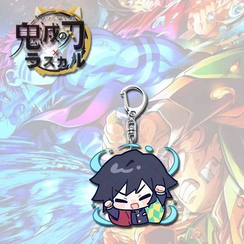 Demon Slayer Peripheral Keychain Cartoon Anime Butterfly Ninja Ganlu Temple Mili Student Backpack Accessories Demon Slayer