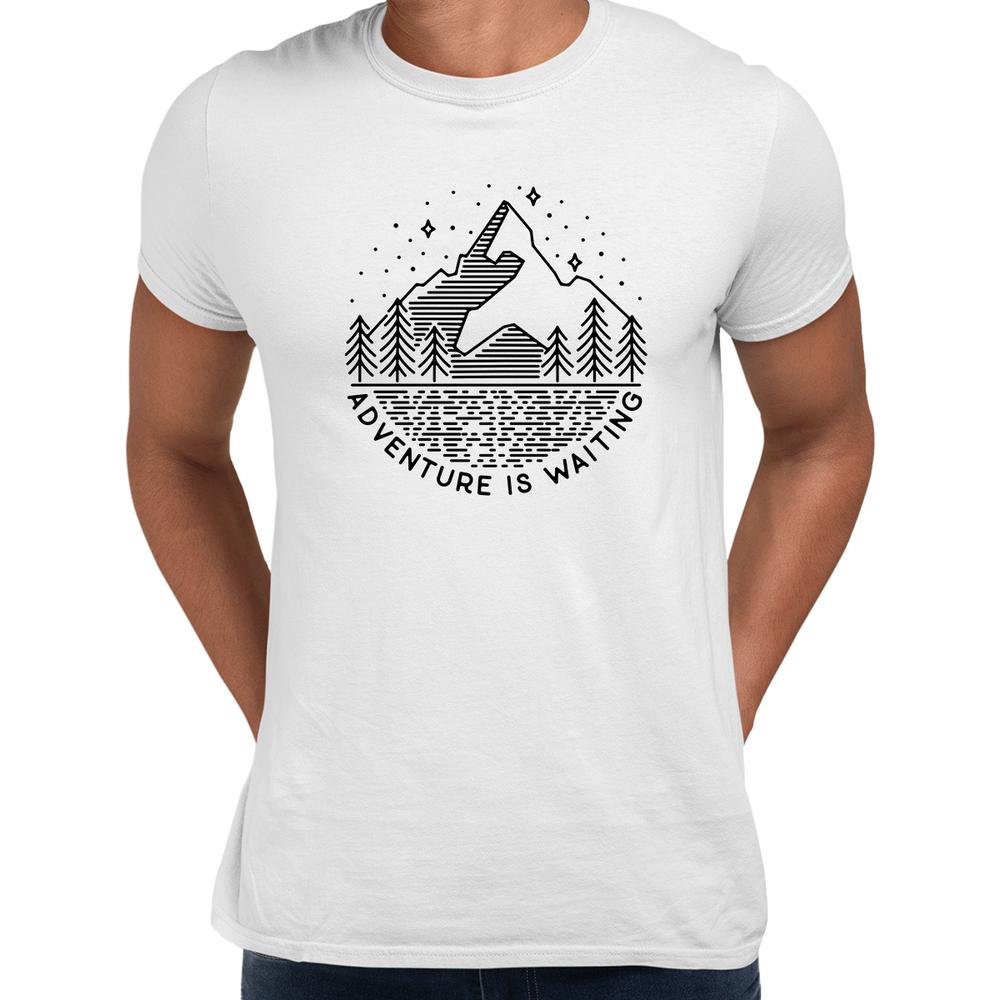 Adventure is Waiting Outdoor Minimal design Tshirt L