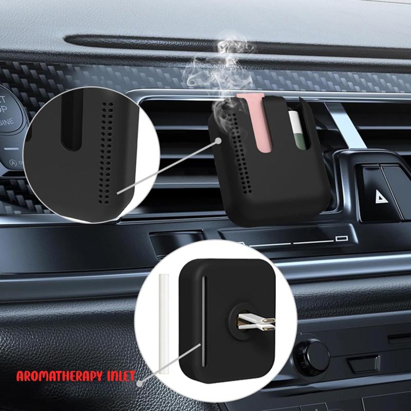 Silicone Car Air Outlet Storage Rack Car Lipstick Hanging Case Gift For Ladies Auto Interior Accessories