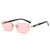 New rimless fashion sunglasses trendy trimmed sunglasses personalized sunglasses men and women versatile