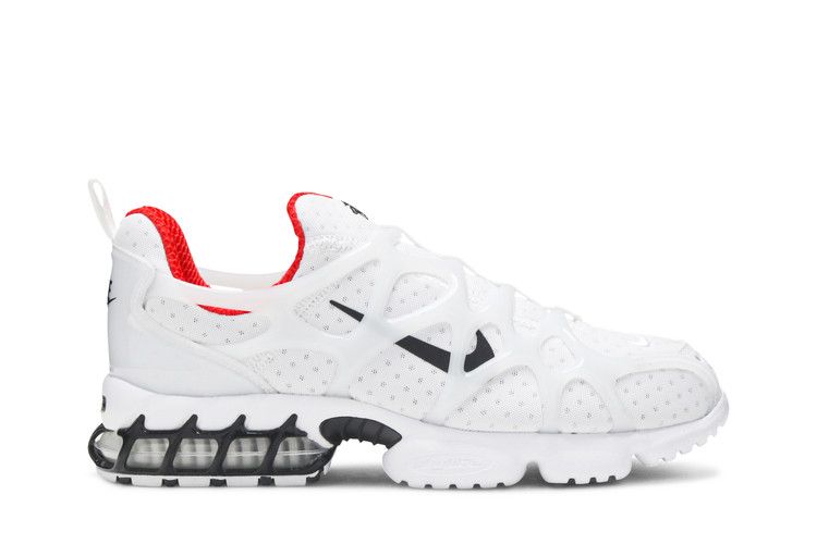 Herren Sneaker Nike Air Kukini Spiridon Cage 2 Stussy Weiß Weiß/Schwarz-Habanero Rot