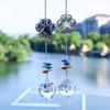 Crystal Pet Memorial Suncatchers Metal Alloys Cats Dog Paws Design Pendant Home Decoration Window Hanging Ornament Gift