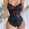 Women's Sleepwear  Spaghetti Strap Dress  Transparent Sexy Nightgowns Lace Slip Pajamas  Sexy Set Lingerie
