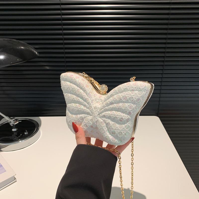 Trendy Butterfly Shaped Mini Shoulder Bag 2023 Design Chic Chain Box Bag
