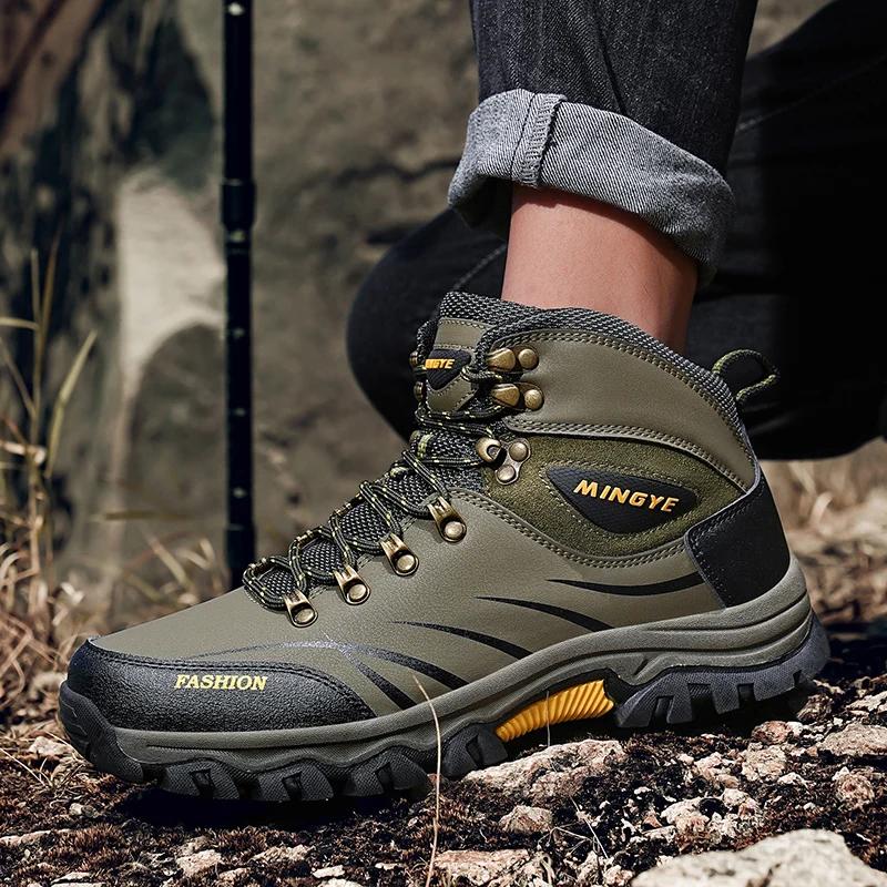Chaussures de Randonnée Extérieure Homme Antidérapantes Résistantes à l'Usure Chaussures de Sport Homme à Lacets Confortables Douces Respirantes Baskets Décontractées