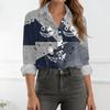 Women's Button-Down Shirt Long Sleeve Casual Halloween Print Top