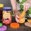 12pcs Mason-Jar Plastic Lids 70mm/86mm Multicolor Compatible Ball Kerr Brands Reusable Leak-proof Sealing Silicone Lids Kitchen