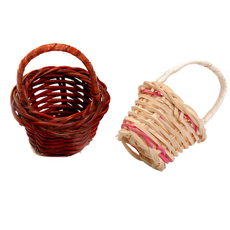 Mini Rattan Weaving Storage Basket Fruit Rattan Storage Box for Cosmetics Tea Picnic Basket