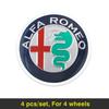 4Pcs 56mm Wheel Hub Caps Sticker Car Emblem Badge Decoration For Alfa Romeo Giulia Stelvio 156 Tonale Brera Giulietta Disco VolaMX5 