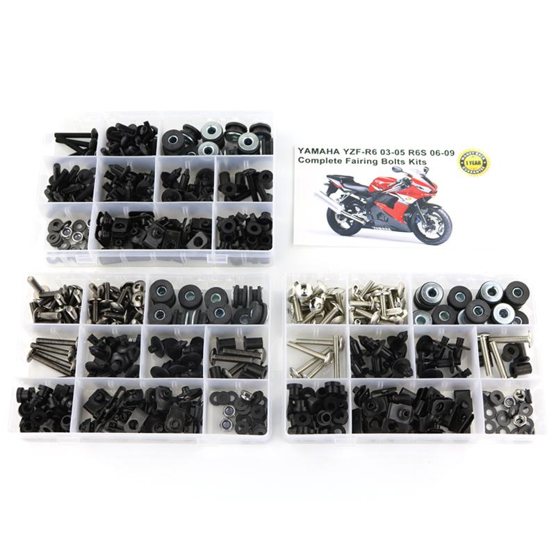 Yamaha YZF-R6 R6 2003-2005 R6S 2006-2009 Motosiklet Tam Komple Grenaj Cıvata Kiti Klipsler Somunlar Çelik İçin Uygundur