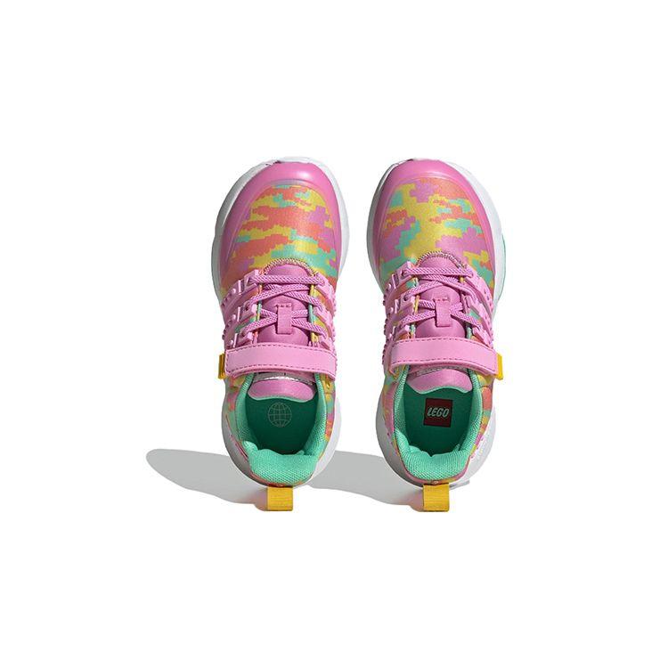 Adidas LEGO x Racer TR21 EL Little Kid Digi Camo - Bliss Orchid Kids Sneakers Pink Equipment-Yellow HQ1326