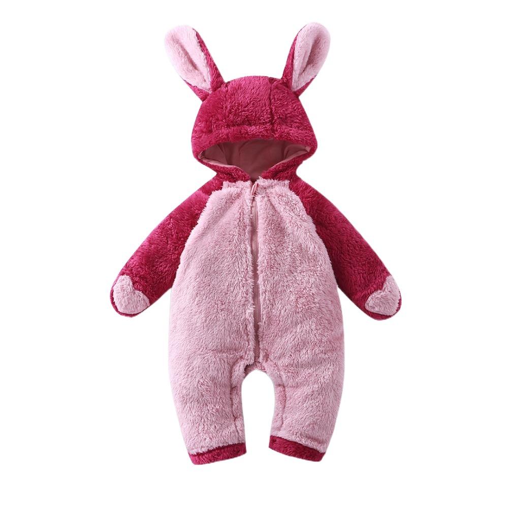 Autumn Winter Baby Jumpsuits Nightgown Warm Plush Toddler Outfit New Newborn Romper For Girls Boys