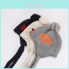 Knitted Wool Blend Winter Hat With Embroidered Flowers For Ladies Outdoor Warmth