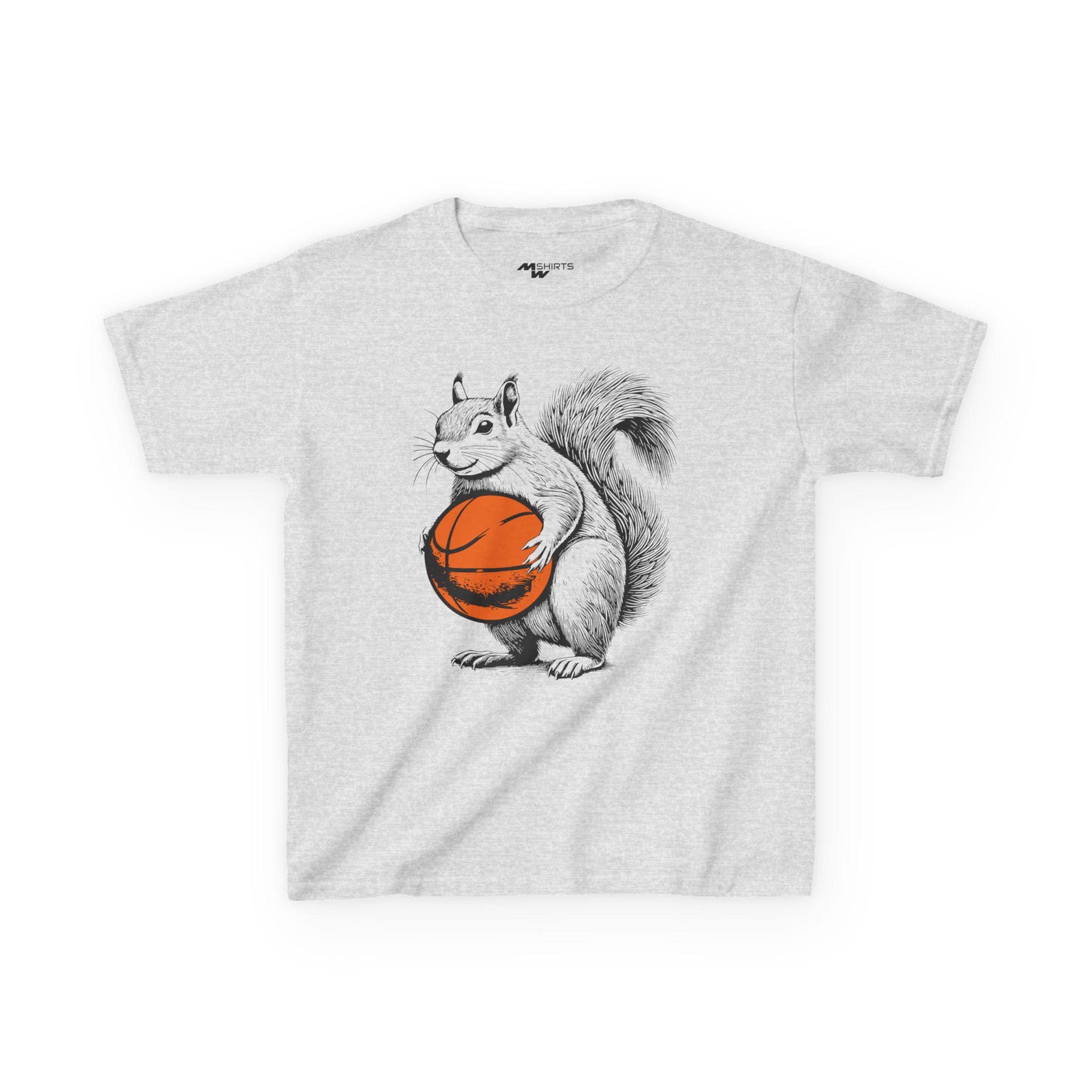 Kids Squirrel Basketball T-Shirt, Animal Tee S